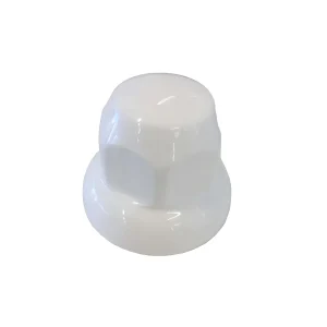 Mutterkåpa plast, vit, 33mm