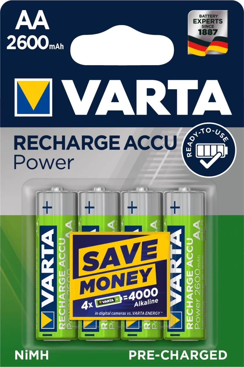 VARTA Laddbart. AA 2600mAh 1,2v NiMh 4st - Bild 2