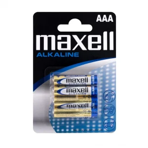 Maxell AAA Batterier 4-pack – Alkaliska LR03-batterier 1.5V