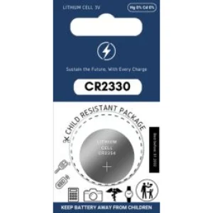 CR2330 Litiumbatteri 3V – Knappcellsbatteri för fjärrkontroll, bilnyckel, mätare m.m.