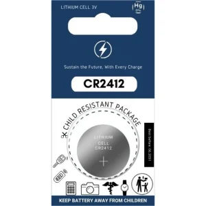 CR2412 Litiumbatteri 3V – Knappcellsbatteri för bilnyckel, fjärrkontroll och elektronik