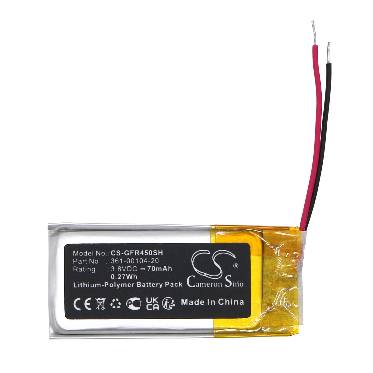 Garmin Forerunner 45 Batteri 3.8V 70mAh Li-Polymer - Bild 3